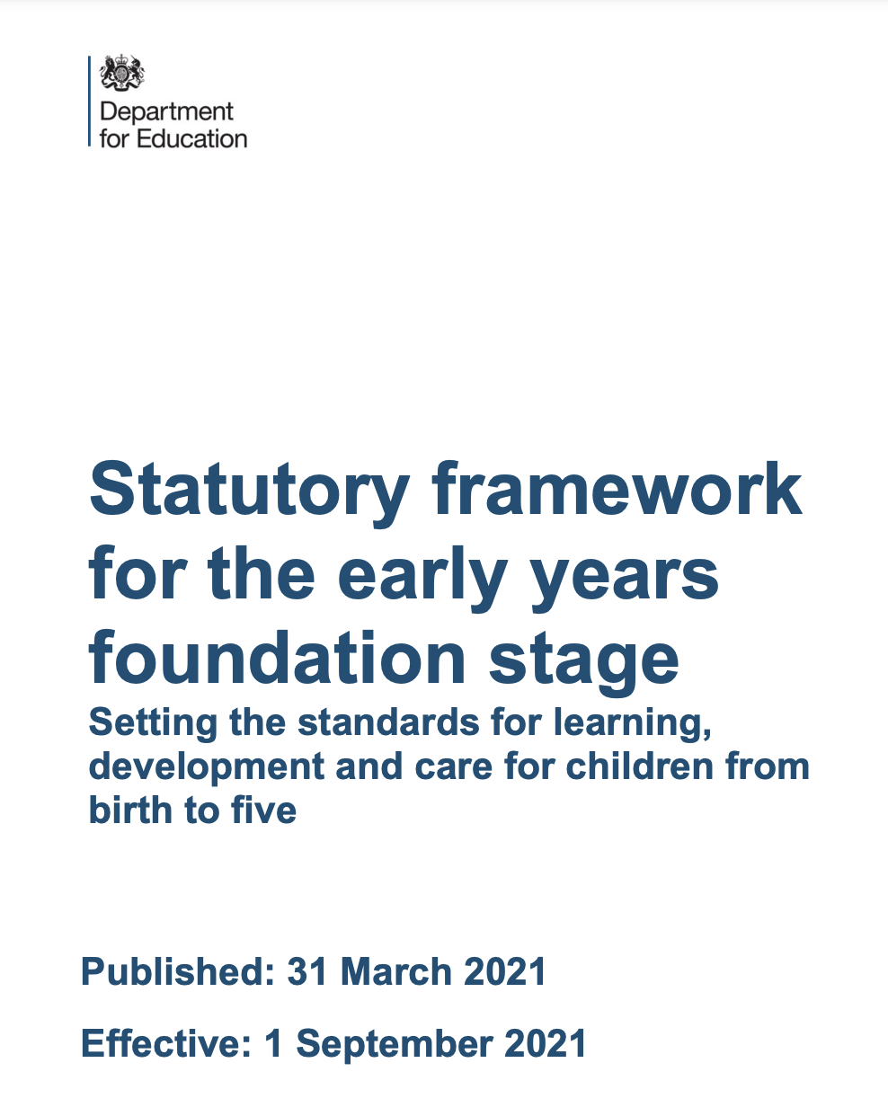 EYFS Curriculum Columbia Market Nursery School